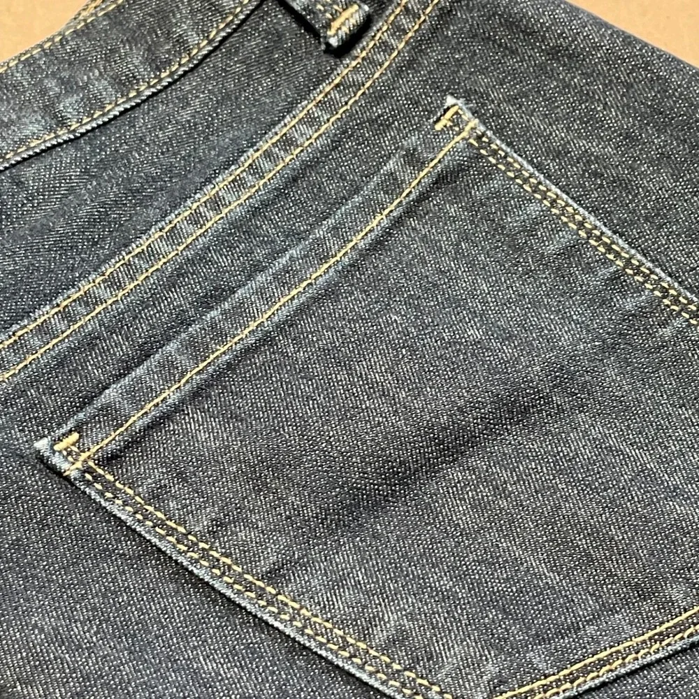 Talbots Women's Straight Leg Jeans Size 8 Dark Blue‎ High Rise Stretch Denim